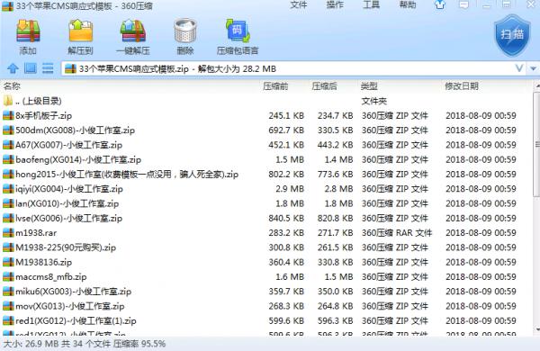 最新分享33套苹果CMS收费响应式模板-阿勒源码网