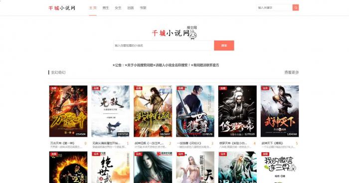 《娴娴小说》自动采集小说网站源码-阿勒源码网