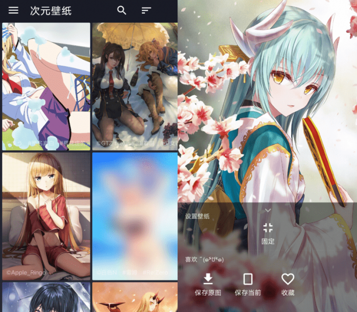 安卓次元壁纸v2.3.0 纯粹简洁的二次元壁纸-阿勒源码网