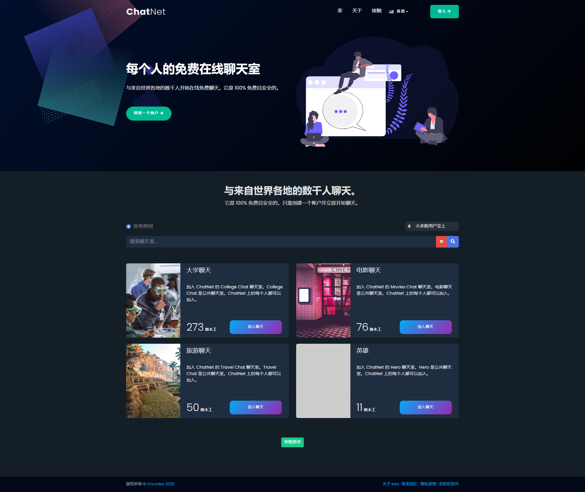 多人在线匿名聊天室/私人聊天室源码/支持同时创建多个聊天室-阿勒源码网