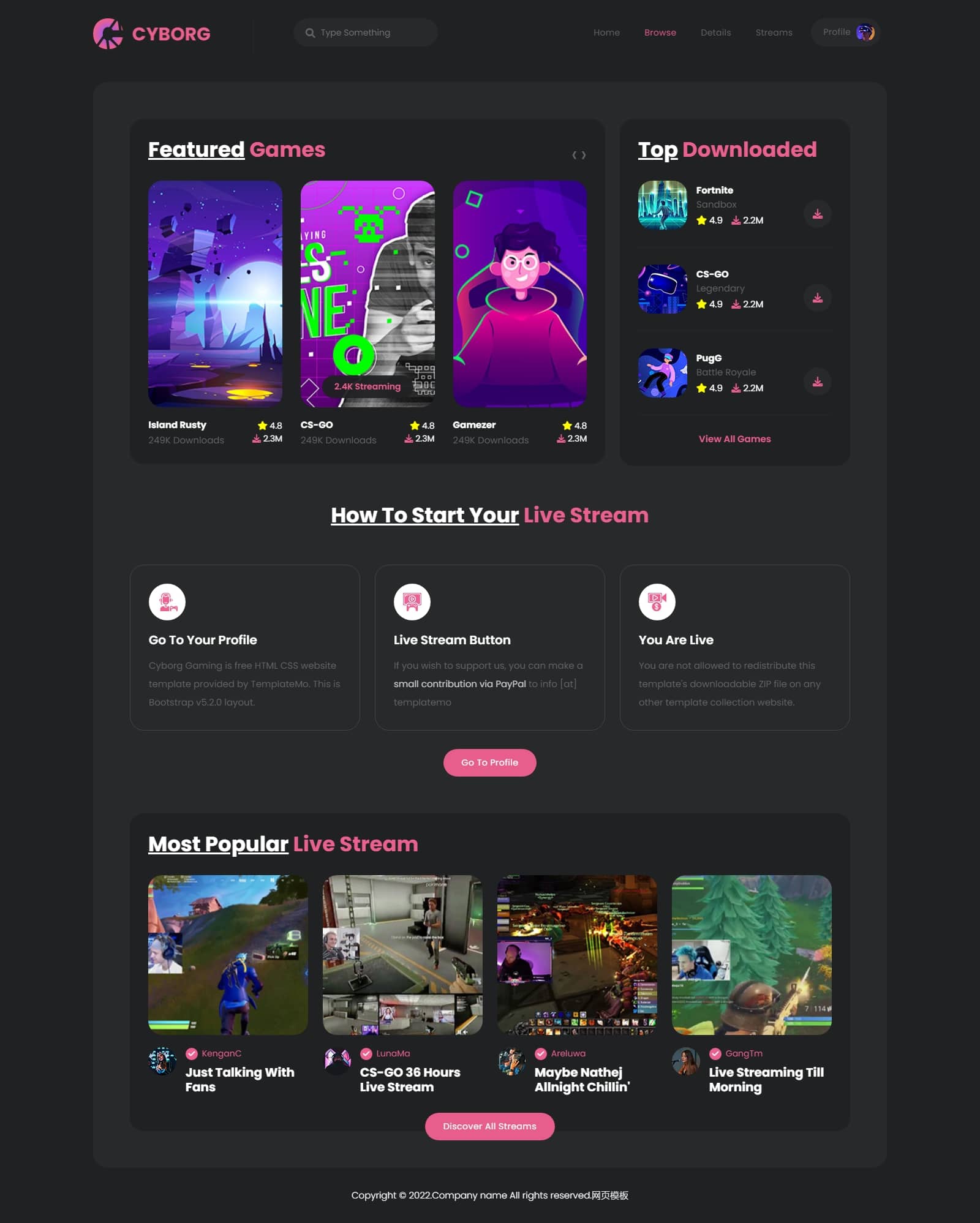D1215 【HTML5模板】热门游戏体验宣传网站源码-阿勒源码网